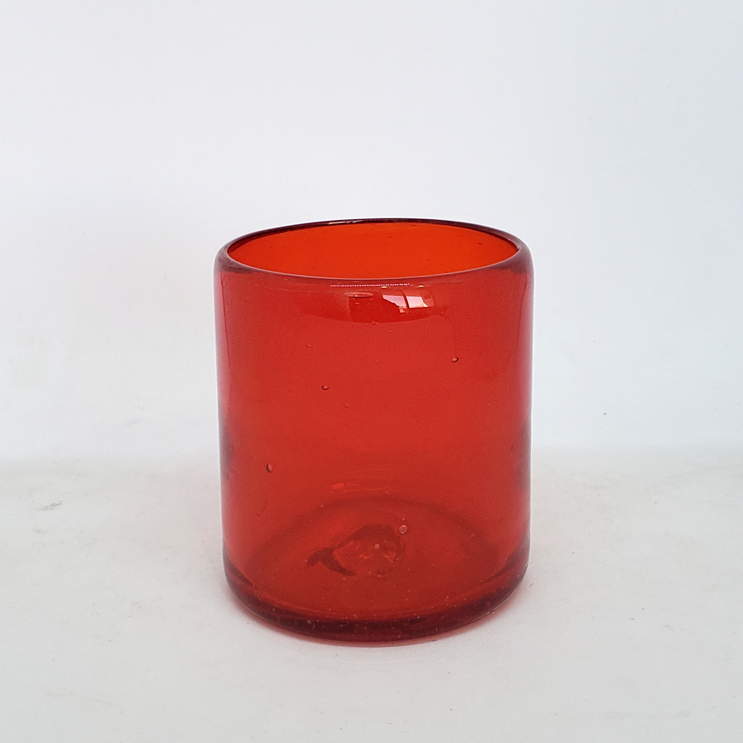 New Items / Solid Ruby Red 9 oz Short Tumblers  / Enhance your favorite drink with these colorful handcrafted glasses.